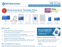Tablet Screenshot of bigwarranties.co.uk